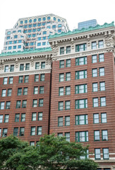 Fototapeta na wymiar Old Brick Condo Towers in Boston