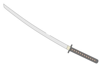 cartoon image of katana weapon