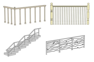 cartoon image of railing (architecture)