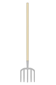 cartoon image of pitchfork tool