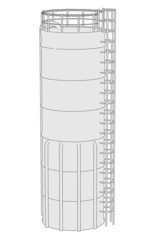 cartoon image of silo - industrial © bescec