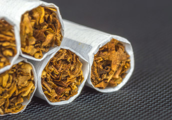 Tobacco cigarette macro