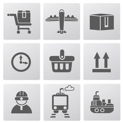 Shipping and logistic icons,vector