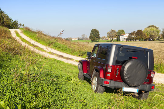 Red Jeep