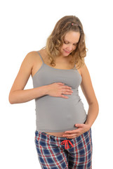 young attractive pregnant woman