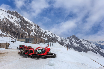 Ski resort at Zugspitze top of Germany