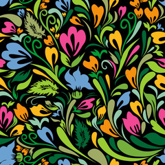 Bright Pattern With Flowers