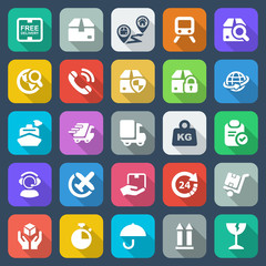 flat iconset logistics colors