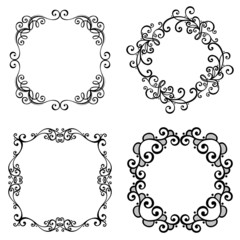 Vector Decorative Ornamental Frame for Text. Design element
