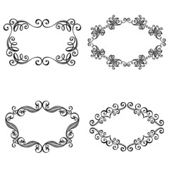 Vector Decorative Ornamental Frame for Text. Design element