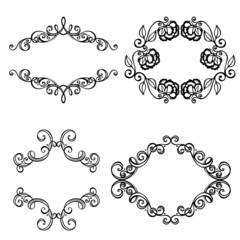 Vector Decorative Ornamental Frame for Text. Design element