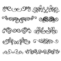 Vector Set: Calligraphic Borders and Page Decoration