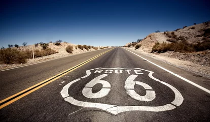 Poster Im Rahmen Berühmte Route 66 © Andrew Bayda