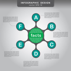 Metaball colorful symmetric diagram infographics for presentatio