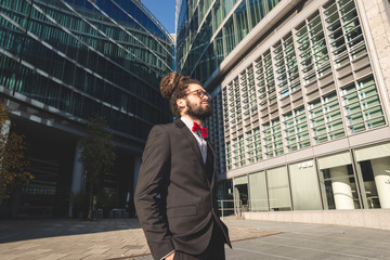 Stylish elegant dreadlocks businessman