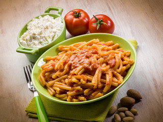 casarecce with ricotta ad almond sicily recipe