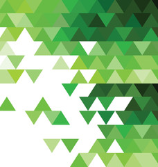 Abstract green template background with triangle