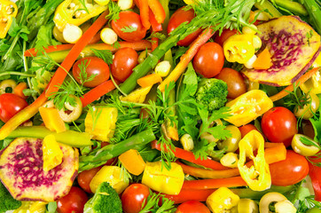 fresh vegetable salad,close-up