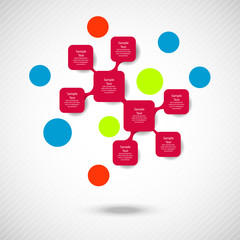 metaball colorful round diagram infographics