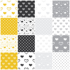 seamless patterns with hearts