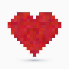 Vector vintage 8-bit love