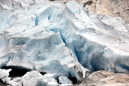 Norway, Jostedalsbreen National Park. Famous Briksdalsbreen glac