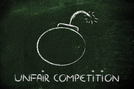 unfair competition threat, funny bomb metaphor