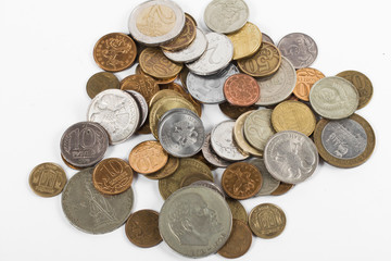 money on the white background