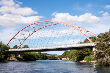 Fototapeta na wymiar An arch bridge over Waikato river