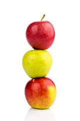 apples on white background