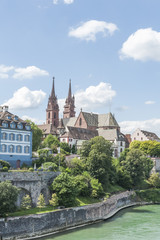 Fototapeta na wymiar Bazylea, Stare Miasto, Münster, Ren, Ren, Szwajcaria