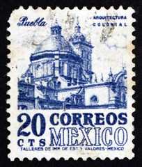 Postage stamp Mexico 1950 Puebla Cathedral