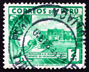 Postage stamp Peru 1938 Children’s Holiday Center, Ancon