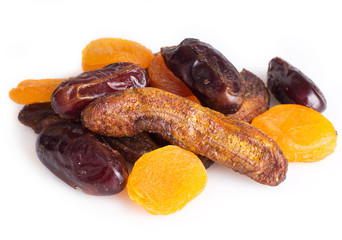Dried apricots,bananas and dates