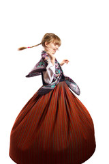 Fototapeta premium girl in Latvian national costume