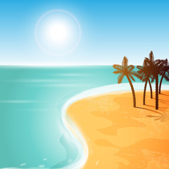 Fototapeta na wymiar Summer Holidays Background - Vector Illustration