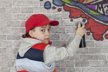 Obraz na płótnie Canvas Graffiti boy