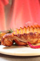 Delicious smoked ribs