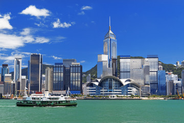 Obraz premium Hong Kong harbour at day