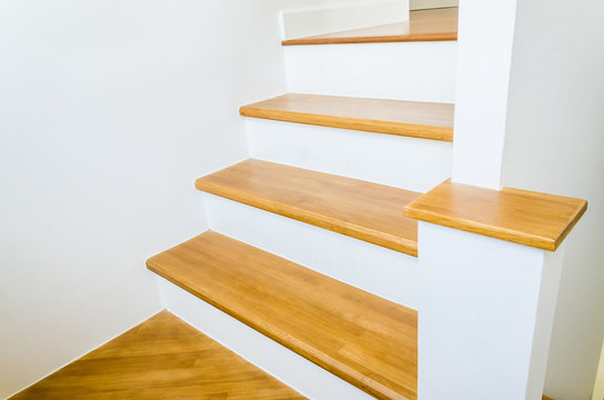 Wood staircase interior
