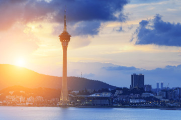 Naklejka premium Macau sunset
