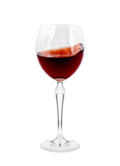 Wine glass on a white background