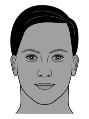 Schwarz-weiße Zeichnung eines dunkelhäutigen Männerportraits