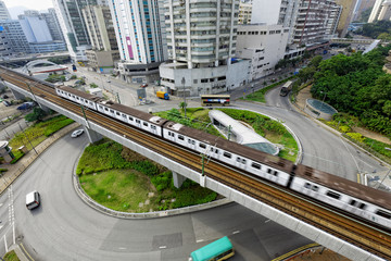 roundabout and train traffic