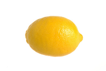 One lemon isolated on the white