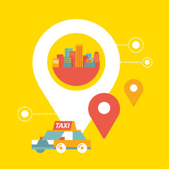 Vector taxi service and navigation in city
