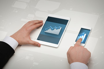 businessman working with table pc and smartphone