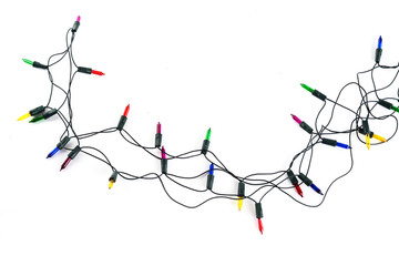 Christmas lights isolated
