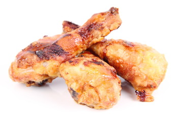 Fried chicken legs with side salad
