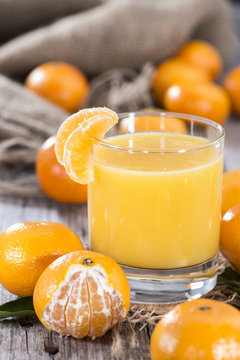 Fresh made Tangerine Juice